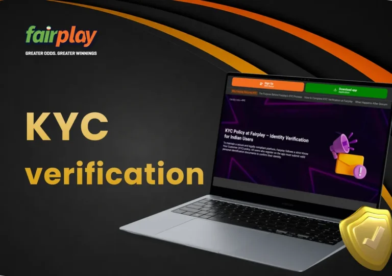 FairPlay KYC identity check shown on a laptop screen.